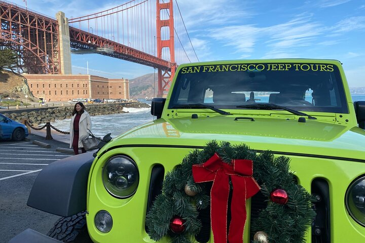 See the San Francisco Holiday lights - private tour for up to 6 guests per jeep. 